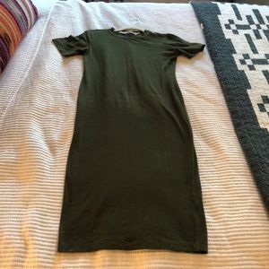 Michael Stars Cotton Army Green Dress